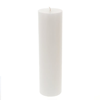 Candela cero per Liturgia, Avvento e Quaresima in cera bianca. Dimensioni 8x30 cm