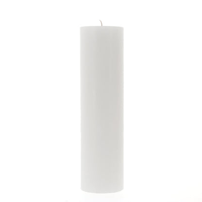 Candela cero per Liturgia, Avvento e Quaresima in cera bianca. Dimensioni 8x30 cm