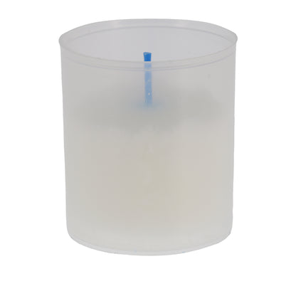 Lumino votivo in plastica trasparente Dimensioni 5,2x6 cm 
