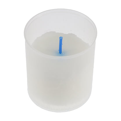 Lumino votivo in plastica trasparente Dimensioni 5,2x6 cm 
