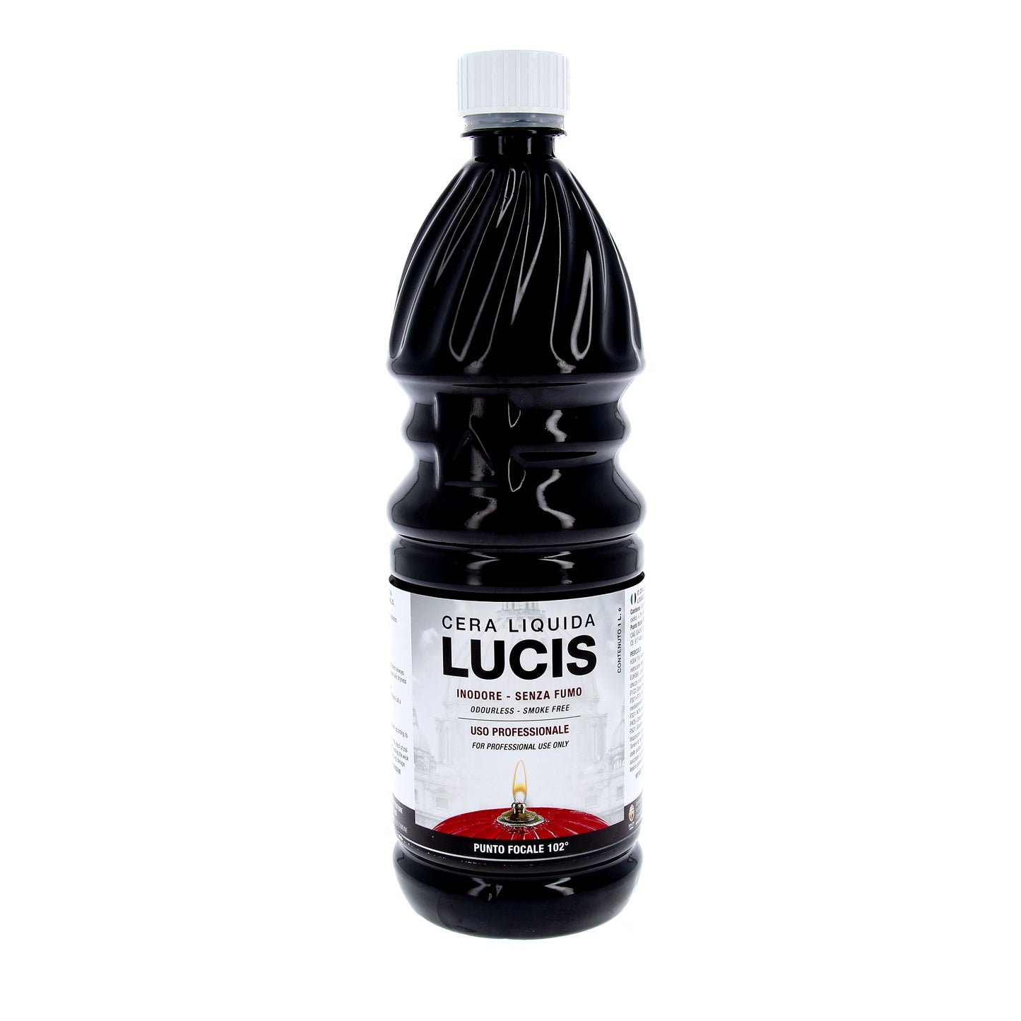 Cera liquida liturgica LUCIS bottiglia 1 L - punto focale 102°