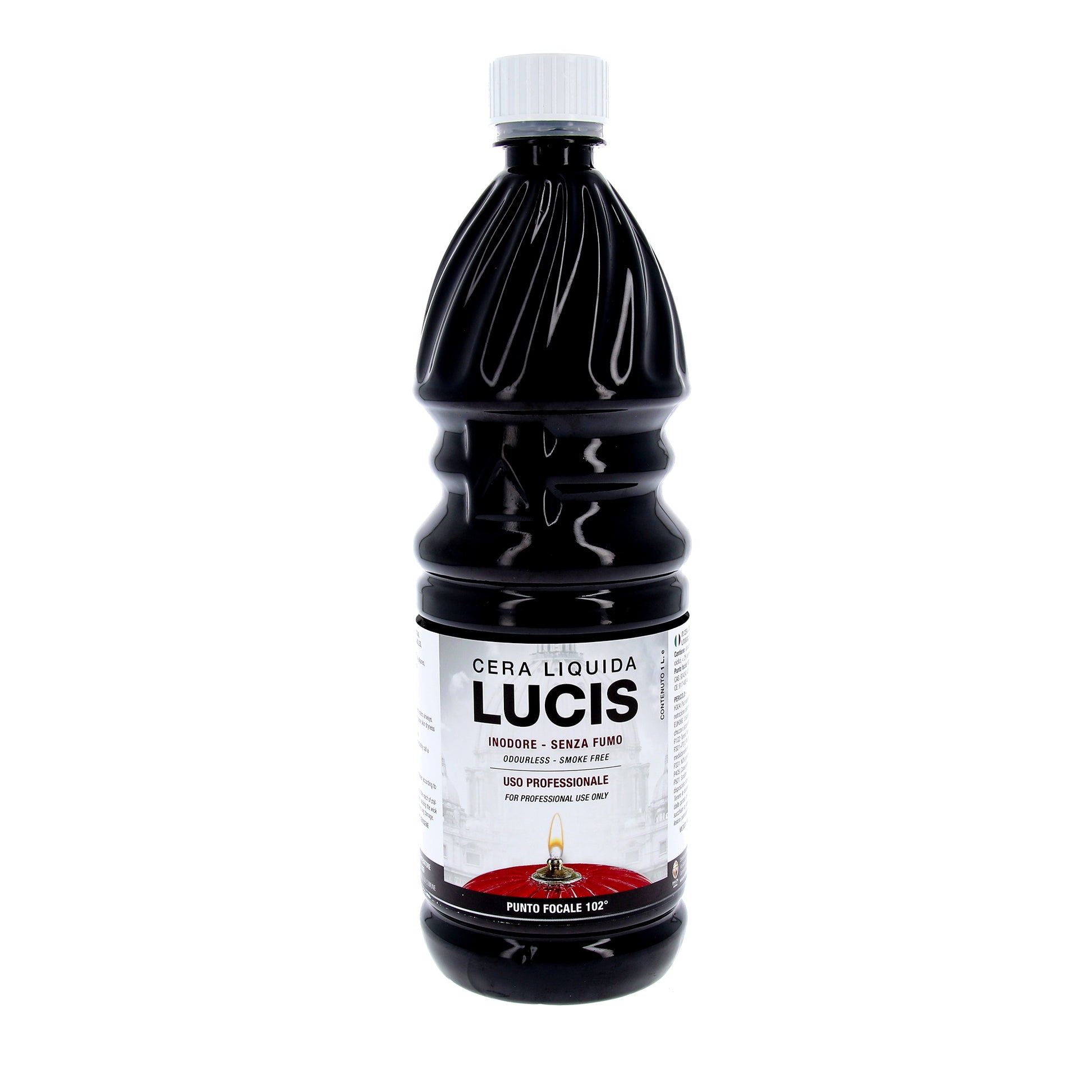 Cera liquida liturgica LUCIS bottiglia 1 L - punto focale 102°