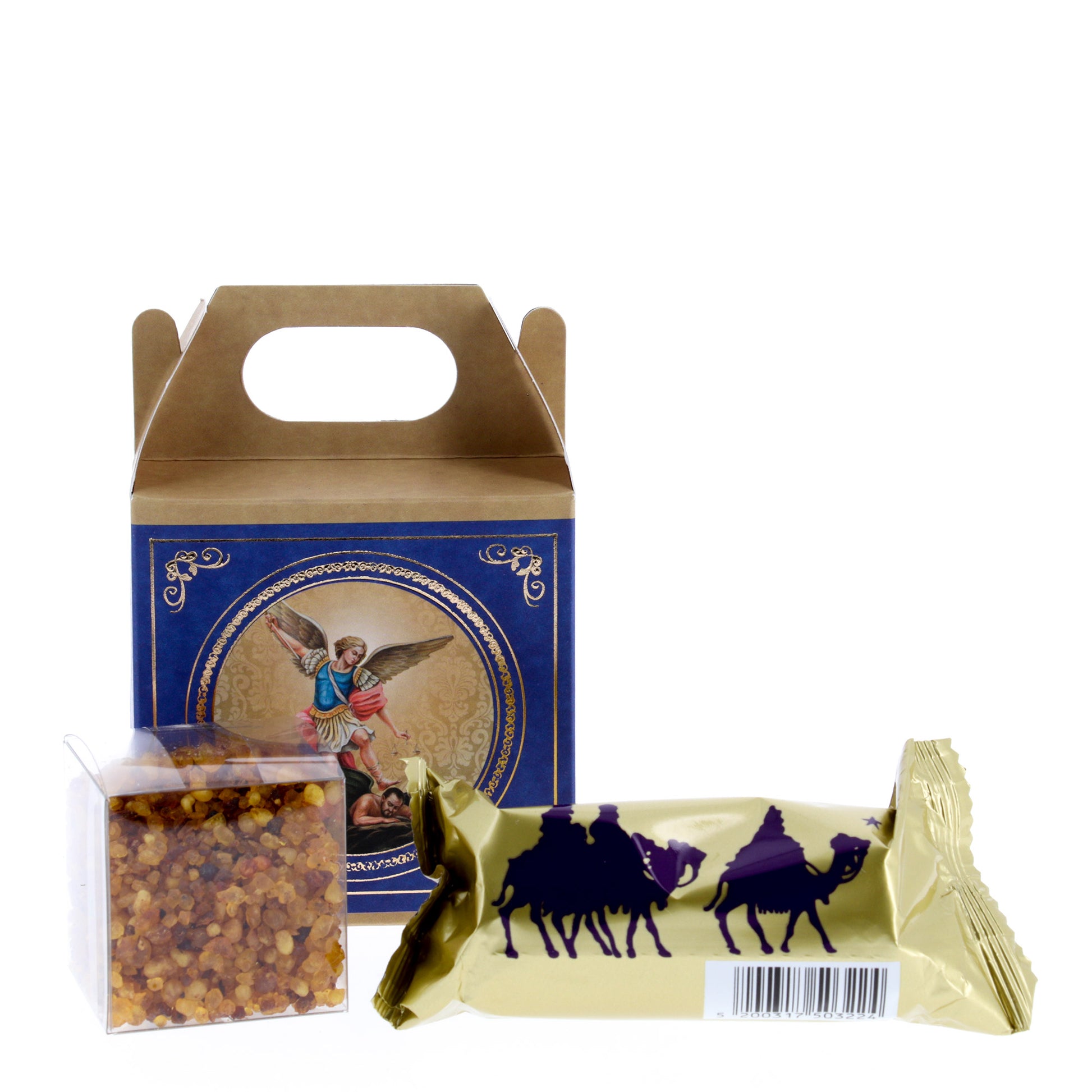 Confezione con incenso e carboncini. Soggetti assortiti.