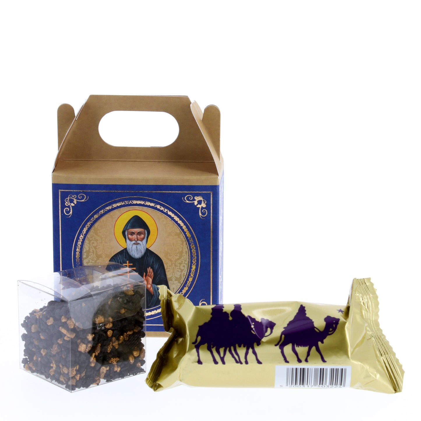 Confezione con incenso e carboncini. Soggetti assortiti.