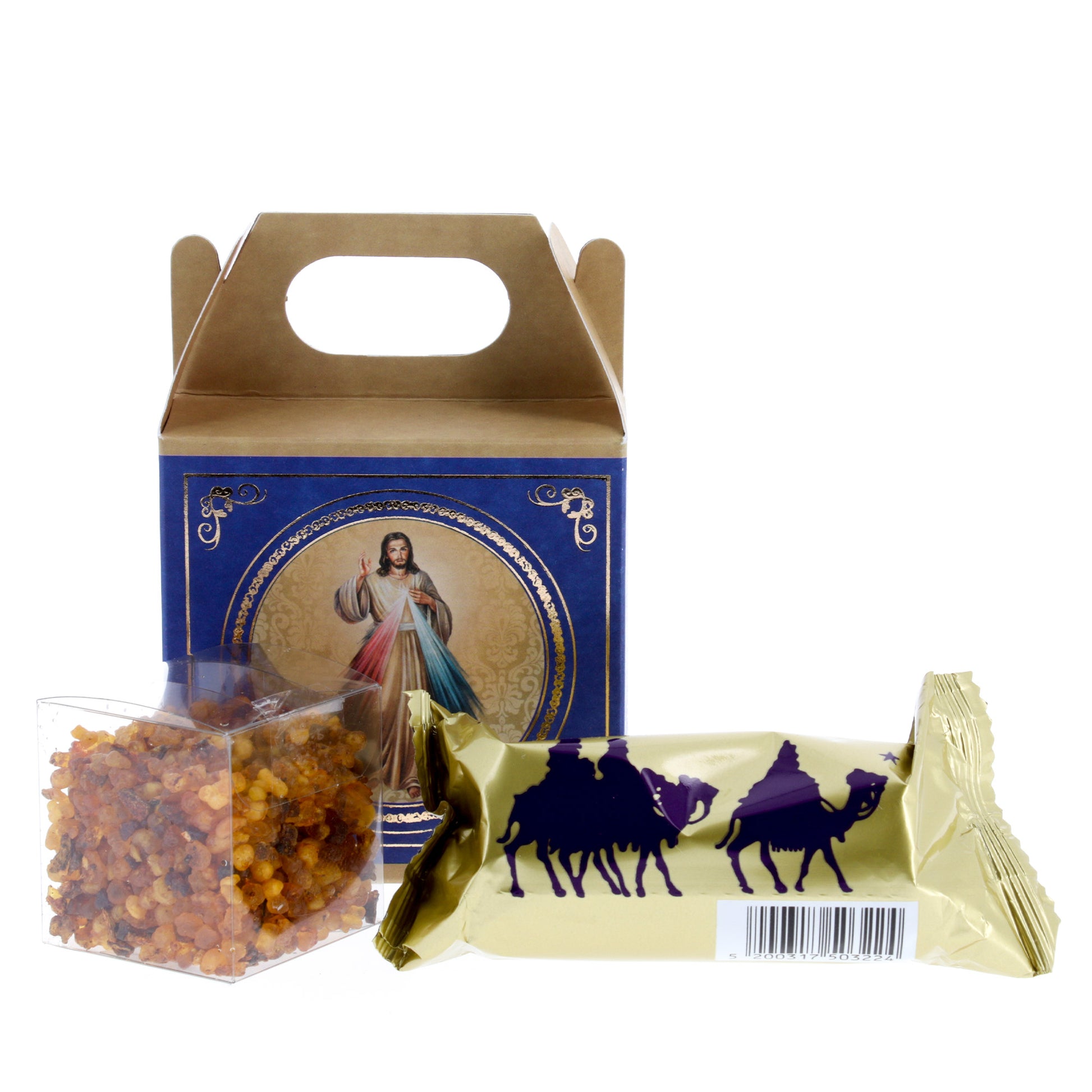 Confezione con incenso e carboncini. Soggetti assortiti.