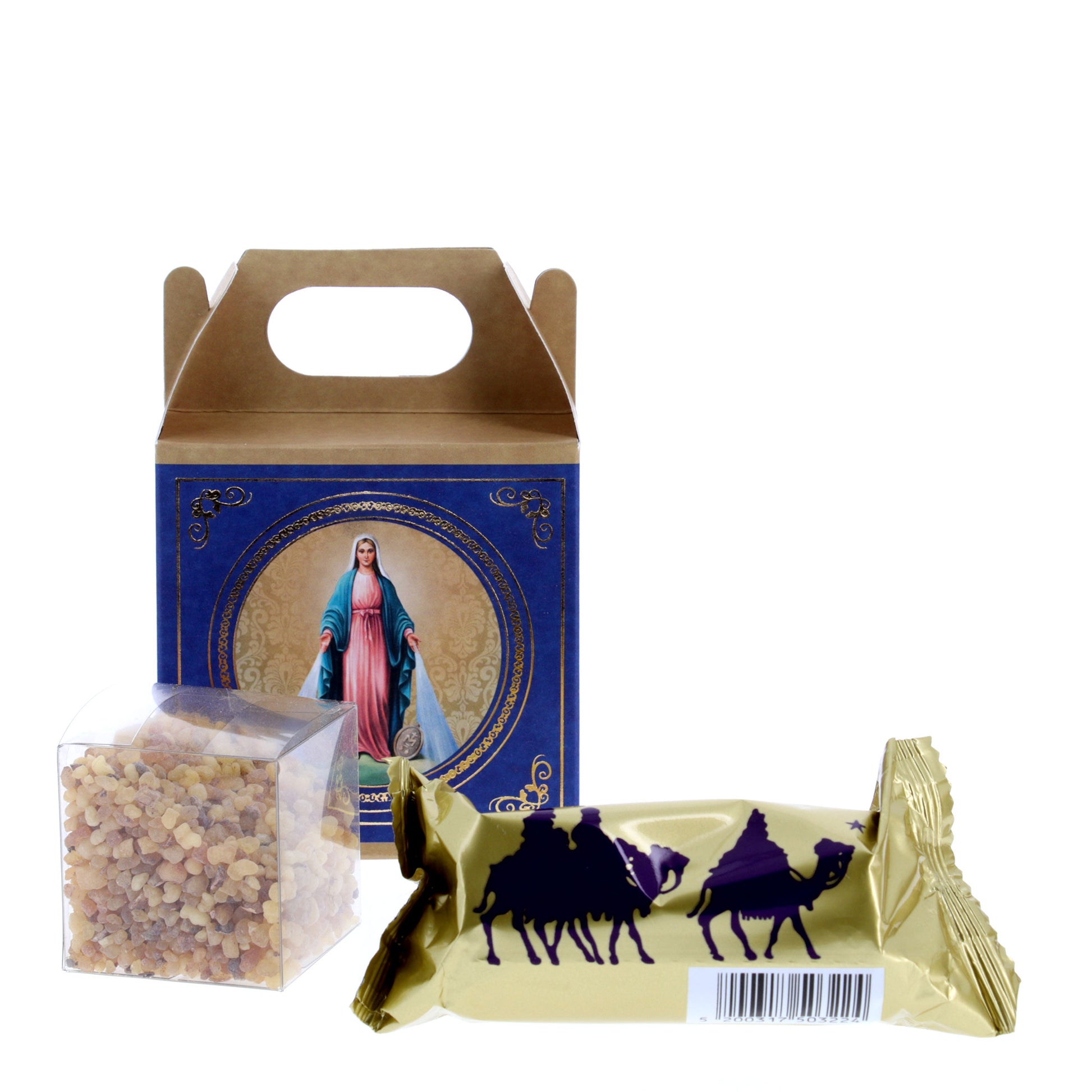 Confezione con incenso e carboncini. Soggetti assortiti.