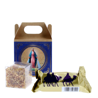 Confezione con incenso e carboncini. Soggetti assortiti.