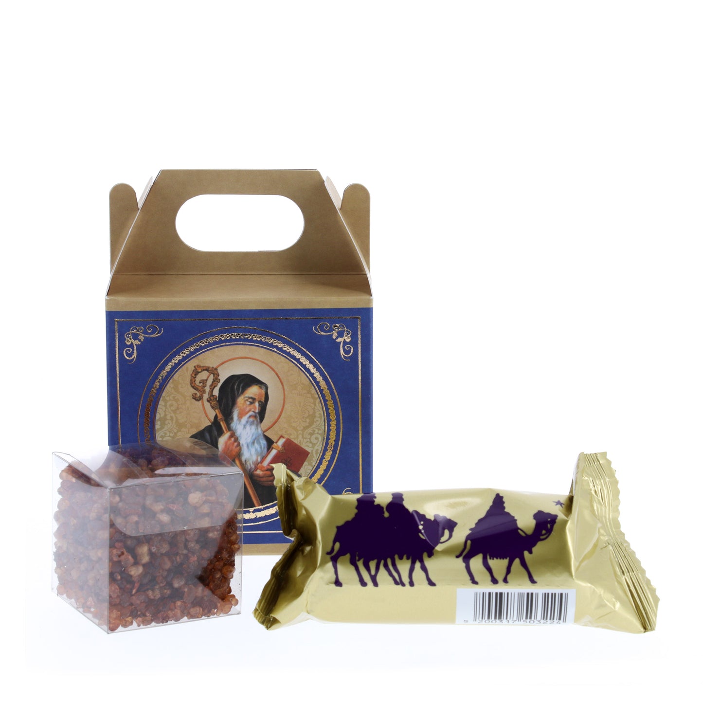 Confezione con incenso e carboncini. Soggetti assortiti.