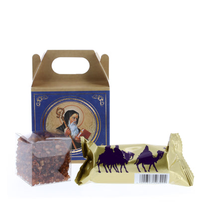 Confezione con incenso e carboncini. Soggetti assortiti.