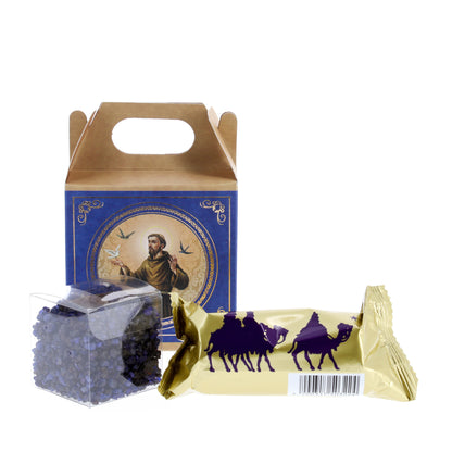 Confezione con incenso e carboncini. Soggetti assortiti.