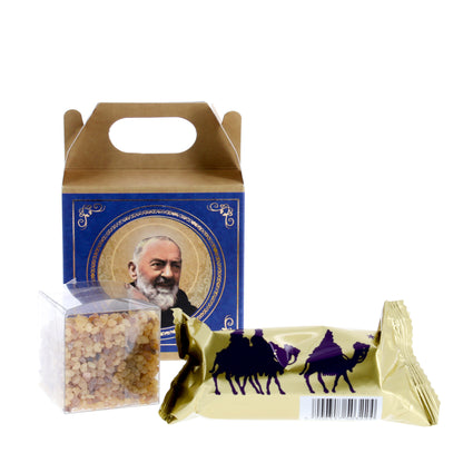 Confezione con incenso e carboncini. Soggetti assortiti.