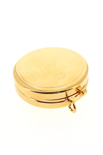 Teca classica con incisione IHS. Dimensioni 1,8x5,4 cm
