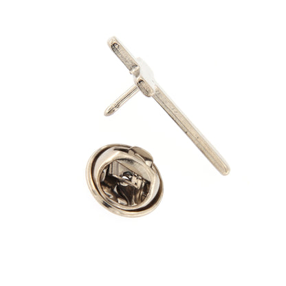 Spilla croce color argento 2,5 cm