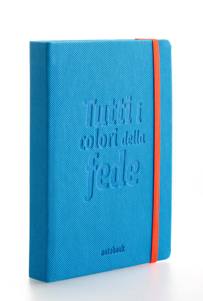 Notebook "Tutti i colori della Fede" con interno a righe 9x14 cm.