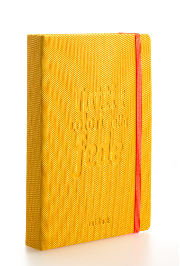 Notebook "Tutti i colori della Fede" con interno a righe 9x14 cm.
