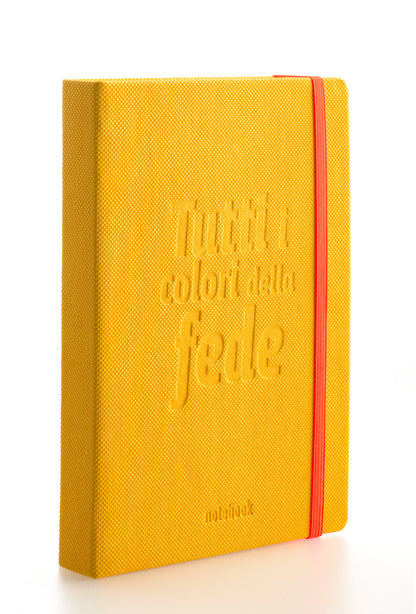 Notebook "Tutti i colori della Fede" con interno a righe 9x14 cm.