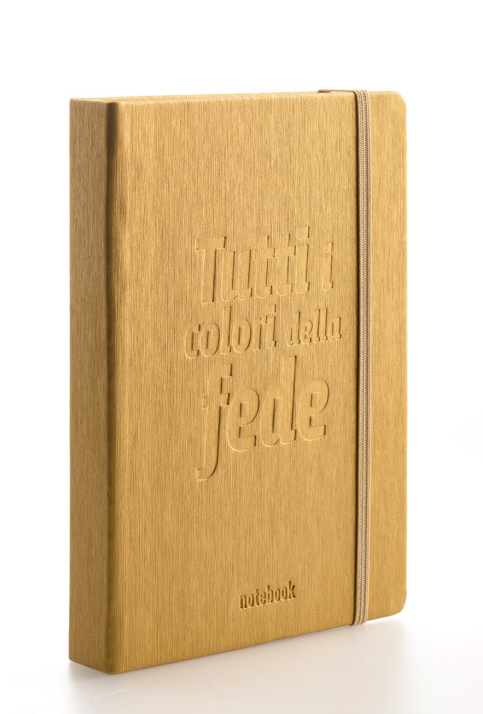 Notebook "Tutti i colori della Fede" con interno a pagina bianca 9x14 cm.