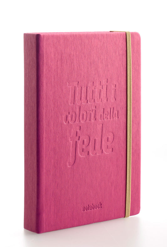 Notebook "Tutti i colori della Fede" con interno a righe 9x14 cm.