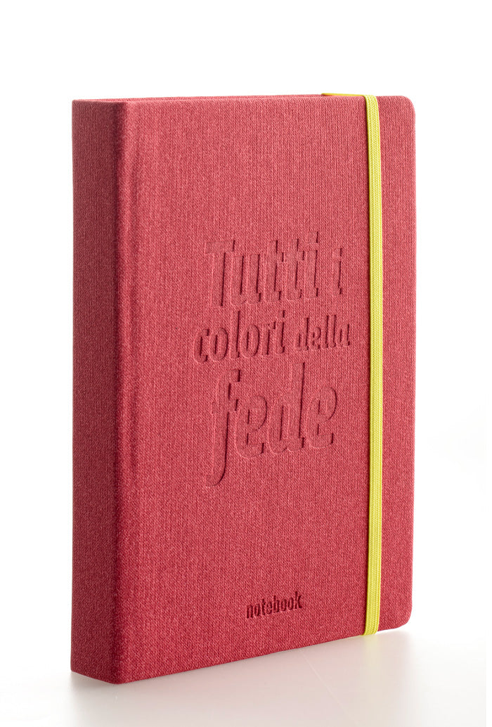 Notebook "Tutti i colori della Fede" con interno a pagina bianca 9x14 cm.