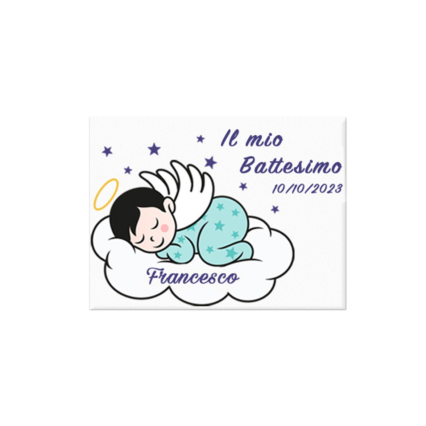 Targhetta in ceramica da personalizzare. Dimensioni 4x3 cm