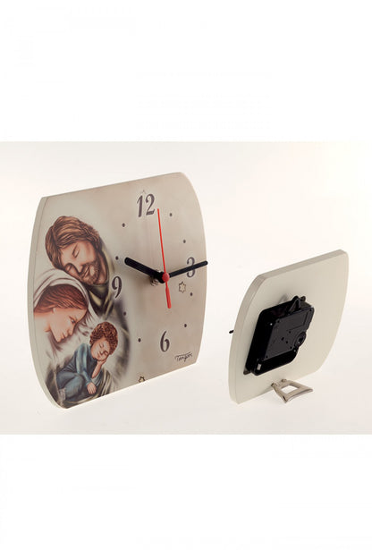 Orologio da appoggio  in legno dipinto. Dimensioni 20x16 cm
