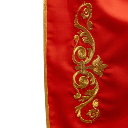 Casula ricamata con Simbolo Jhs e decorazioni oro. Misto poliestere