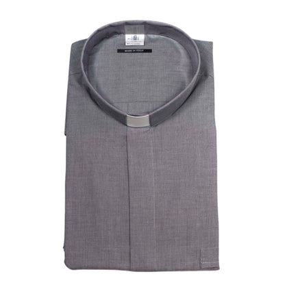 Camicia mezza manica fil a fil misto cotone