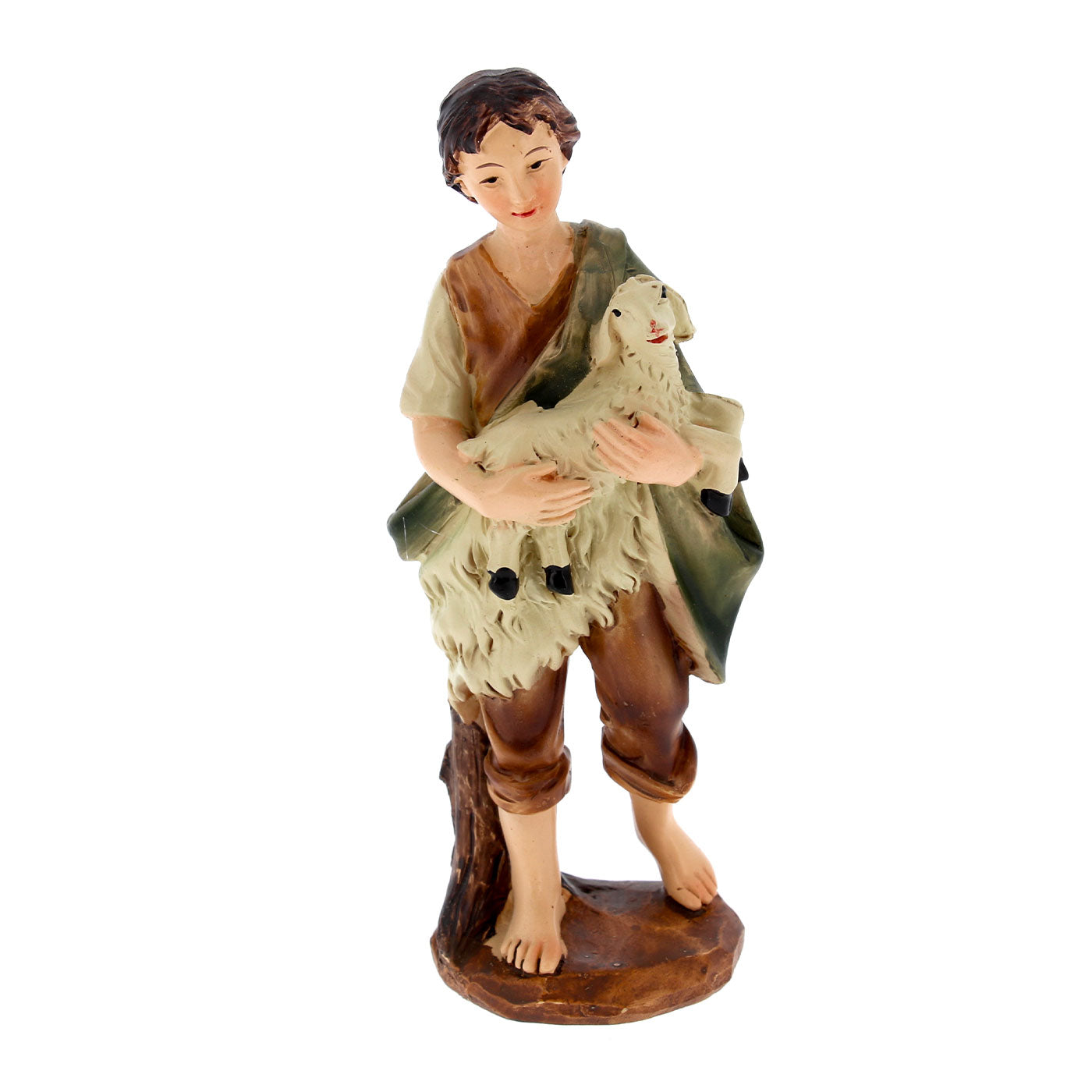 Set presepe composto da 11 soggetti in resina. Altezza 11 cm