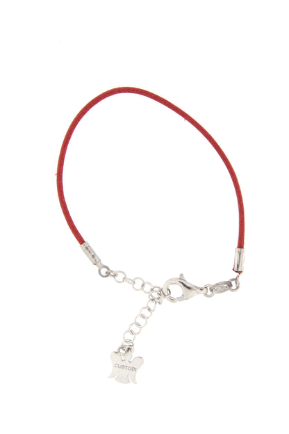 Bracciale bimbo in corda cerata e argento 925 rodiato lunghezza cm. 13+3