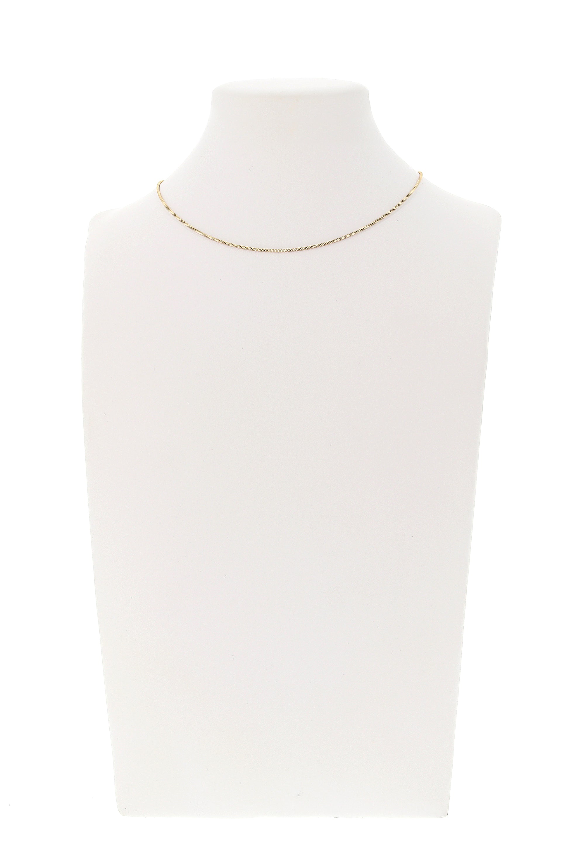 Catenina "coreana" in argento 925 rodiato. Lunghezza 42+3 cm