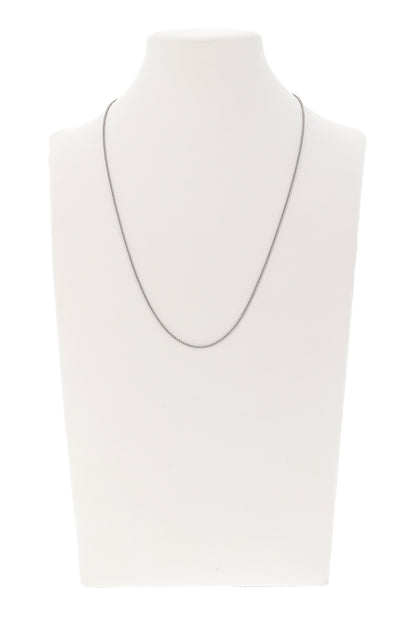 Catenina "coreana" in argento 925 rodiato. Lunghezza 60 cm
