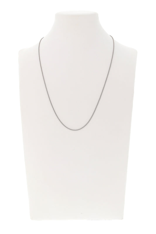 Catenina "coreana" in argento 925 rodiato. Lunghezza 60 cm