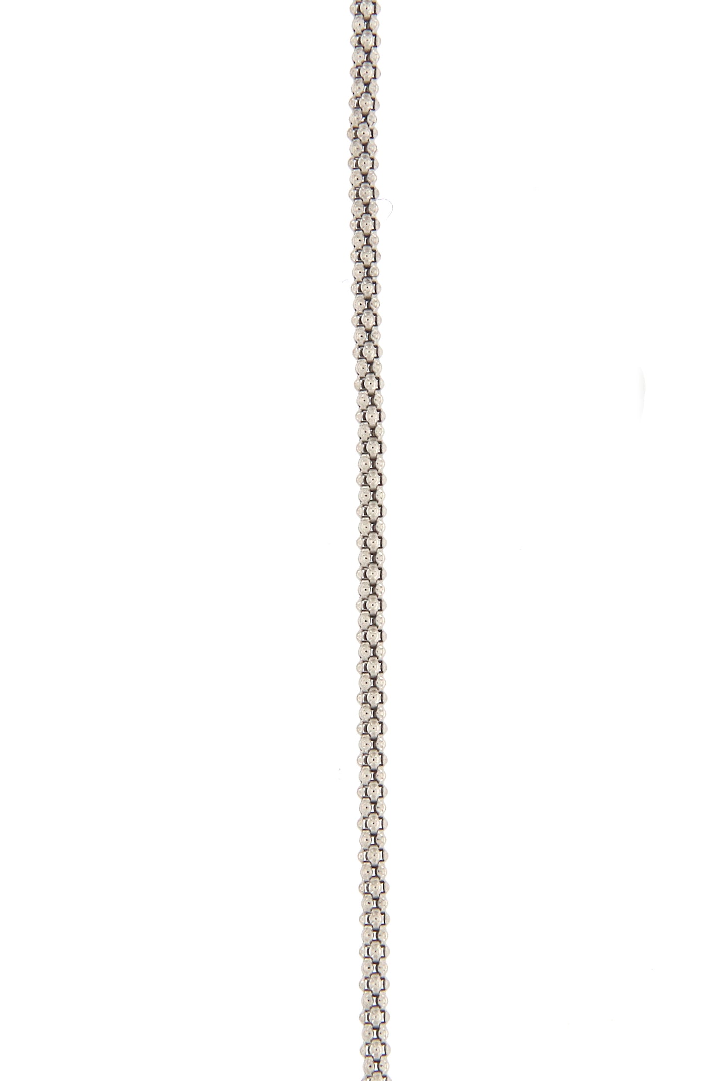 Catenina "coreana" in argento 925 rodiato. Lunghezza 60 cm