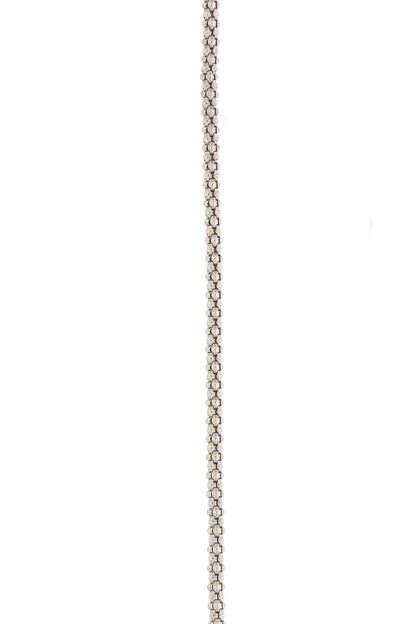 Catenina "coreana" in argento 925 rodiato. Lunghezza 60 cm
