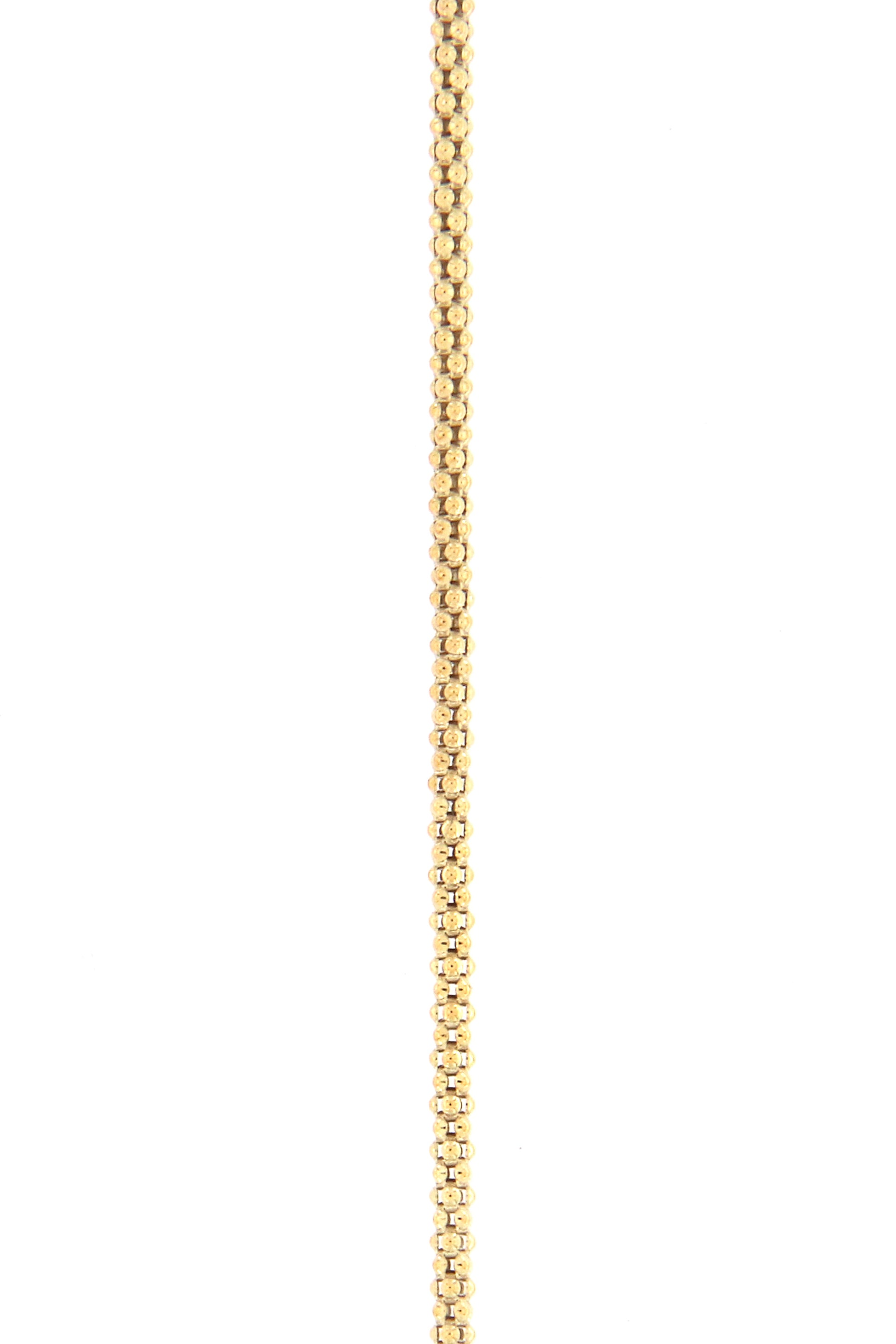 Catenina "coreana" in argento 925 rodiato. Lunghezza 42+3 cm
