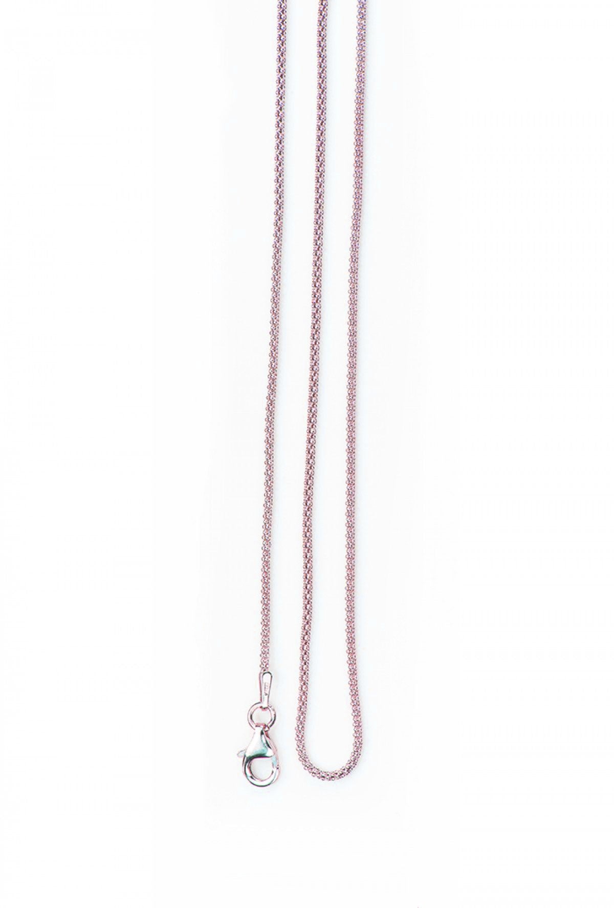 Catenina "coreana" in argento 925 rodiato. Lunghezza 80 cm