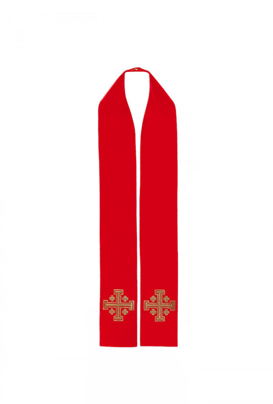 Stola sacerdotale con ricamo Croce oro