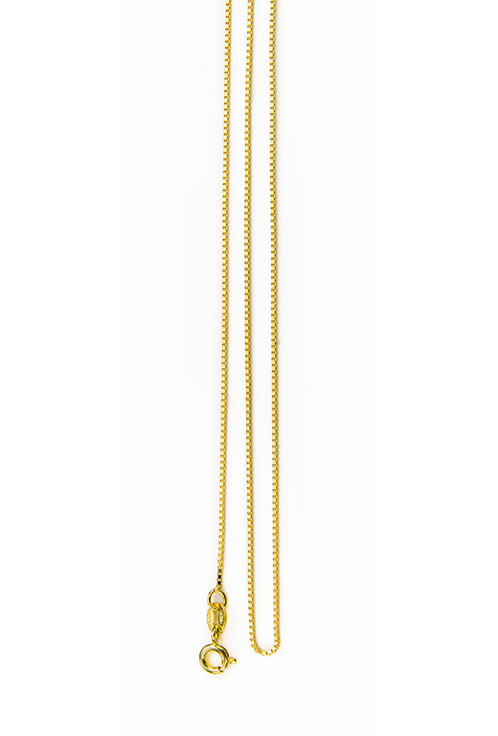 Catenina "veneziana" in argento 925 rodiato. Lunghezza 42+3 cm