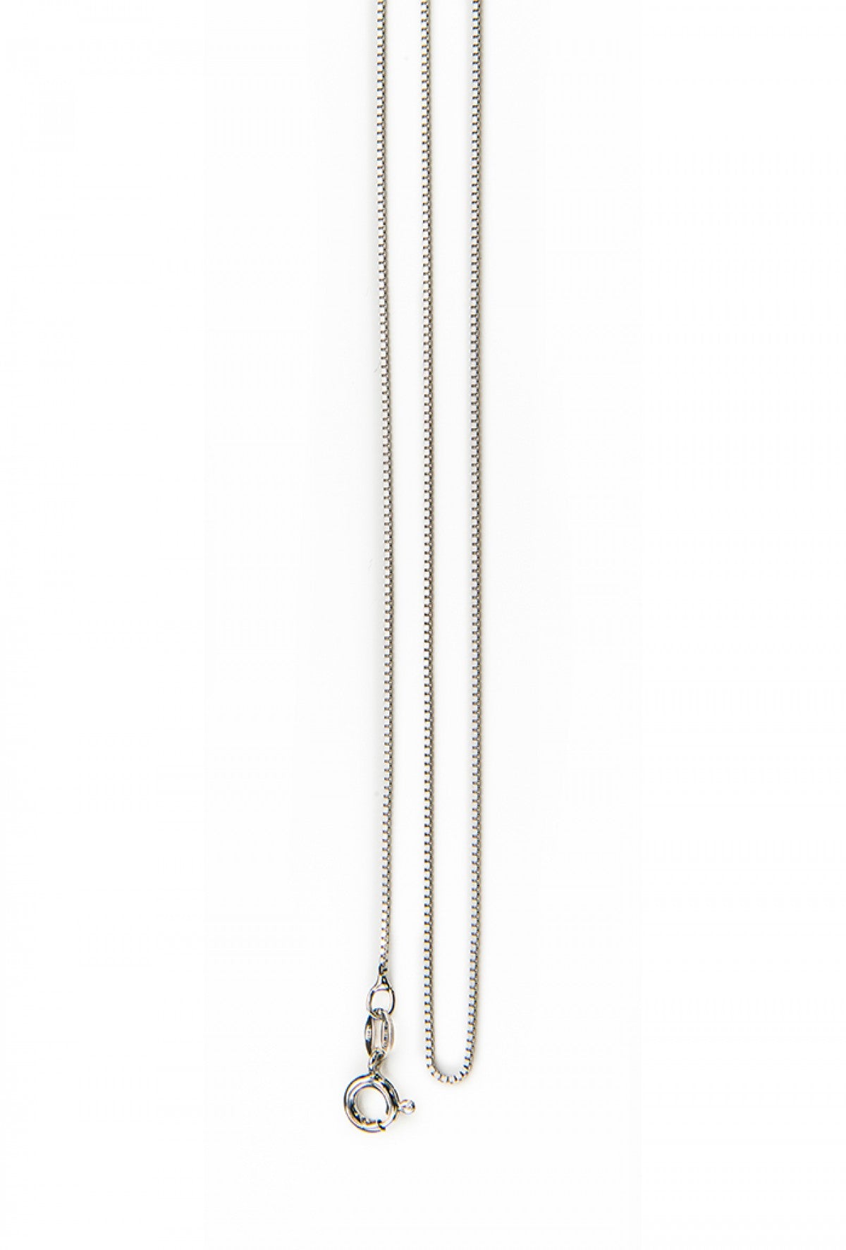 Catenina "veneziana" in argento 925 rodiato. Lunghezza 60 cm