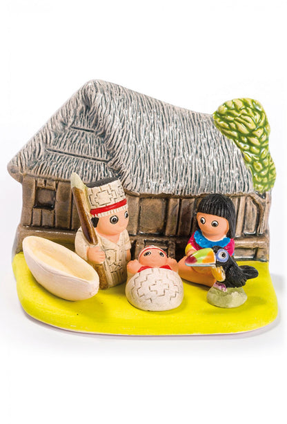 "Presepi del Mondo", in ceramica bianca semismaltata. Dimensioni 7x9 cm