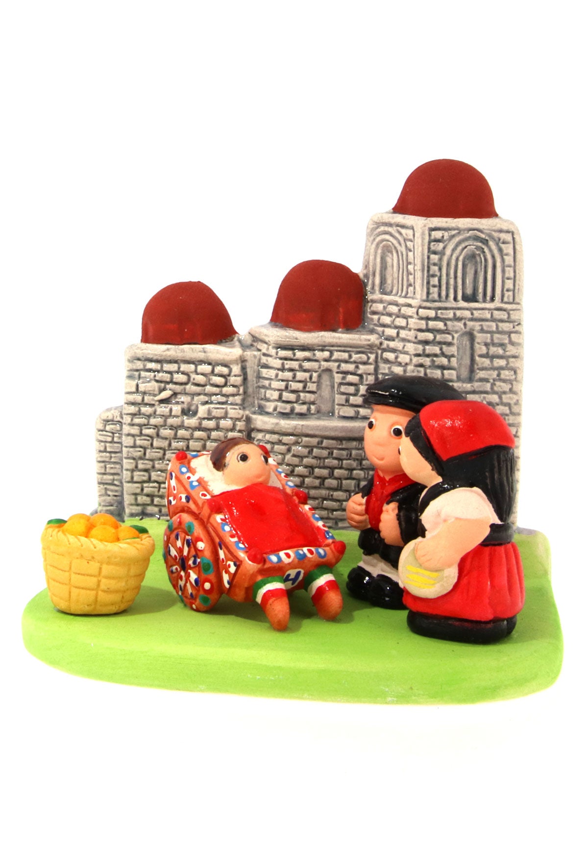 "Presepi del Mondo", in ceramica bianca semismaltata. Dimensioni 7x9 cm