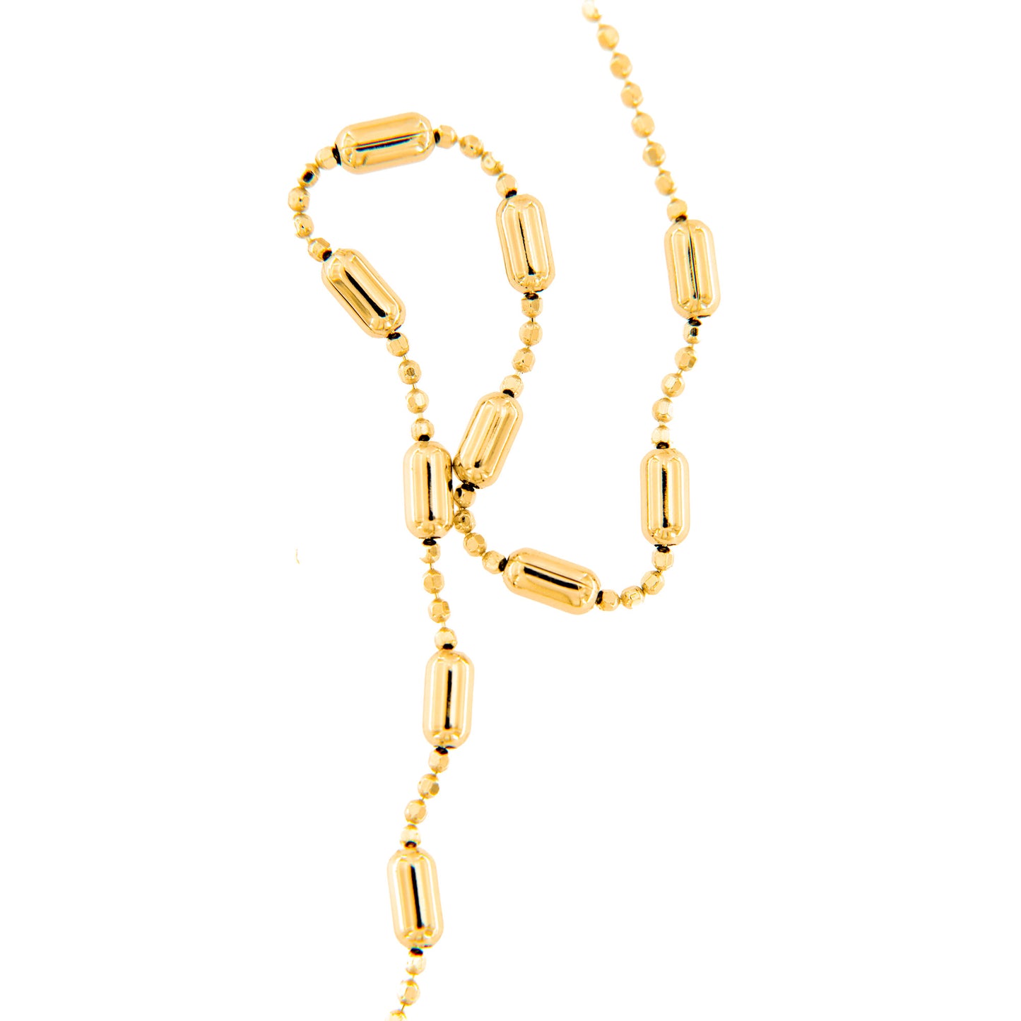 Bracciale decina con acini a barilottino in argento 925 rodiato. Lunghezza  17+3 cm