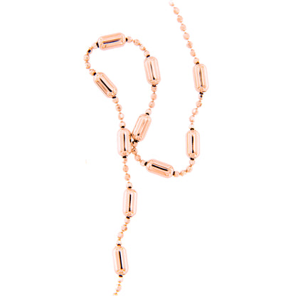 Bracciale decina con acini a barilottino in argento 925 rodiato. Lunghezza  17+3 cm