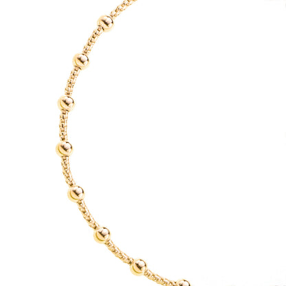 Bracciale decina maglia coreana in argento 925 rodiato. Lunghezza  17+3 cm