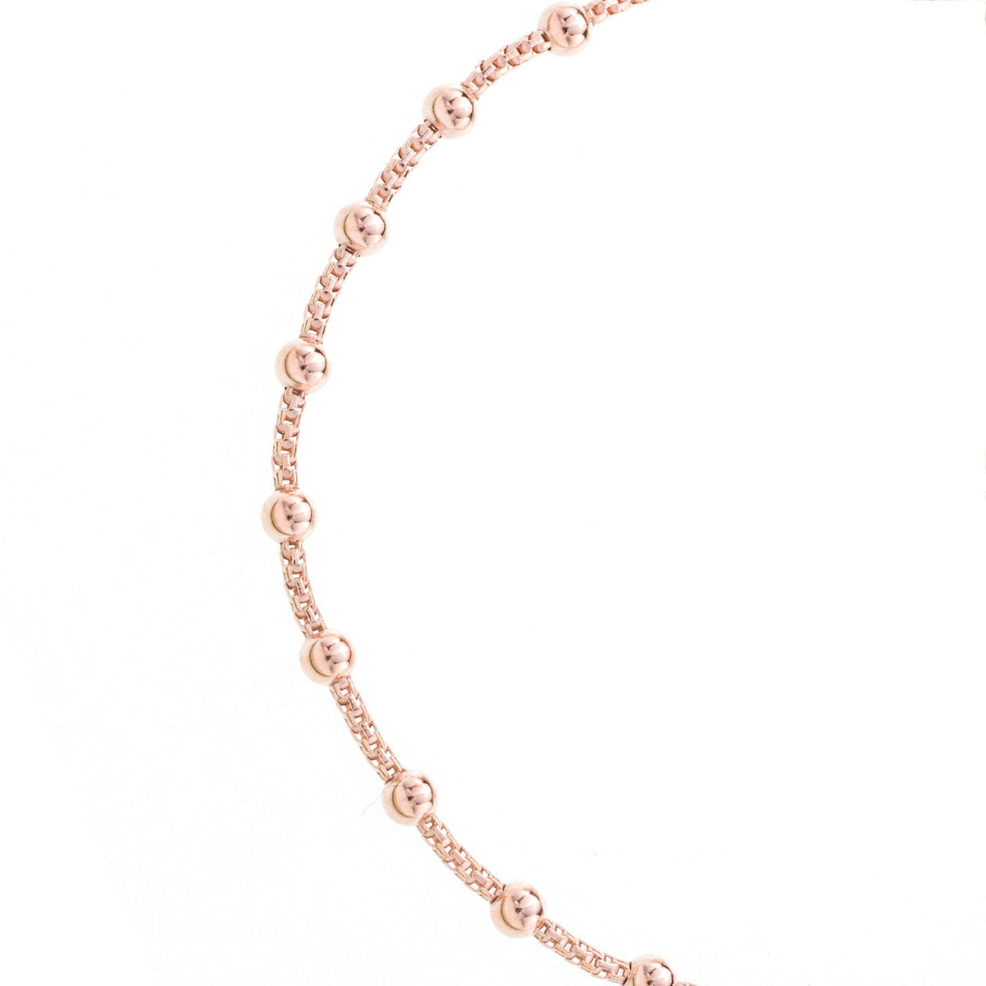 Bracciale decina maglia coreana in argento 925 rodiato. Lunghezza  17+3 cm