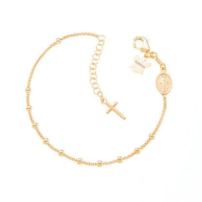 Bracciale decina maglia coreana in argento 925 rodiato. Lunghezza  17+3 cm