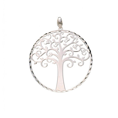 Ciondolo Albero della Vita in argento 925 rodiato   diametro 2,5 cm