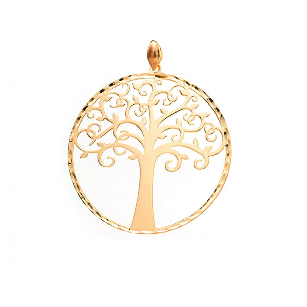 Ciondolo Albero della Vita in argento 925 rodiato   diametro 2,5 cm