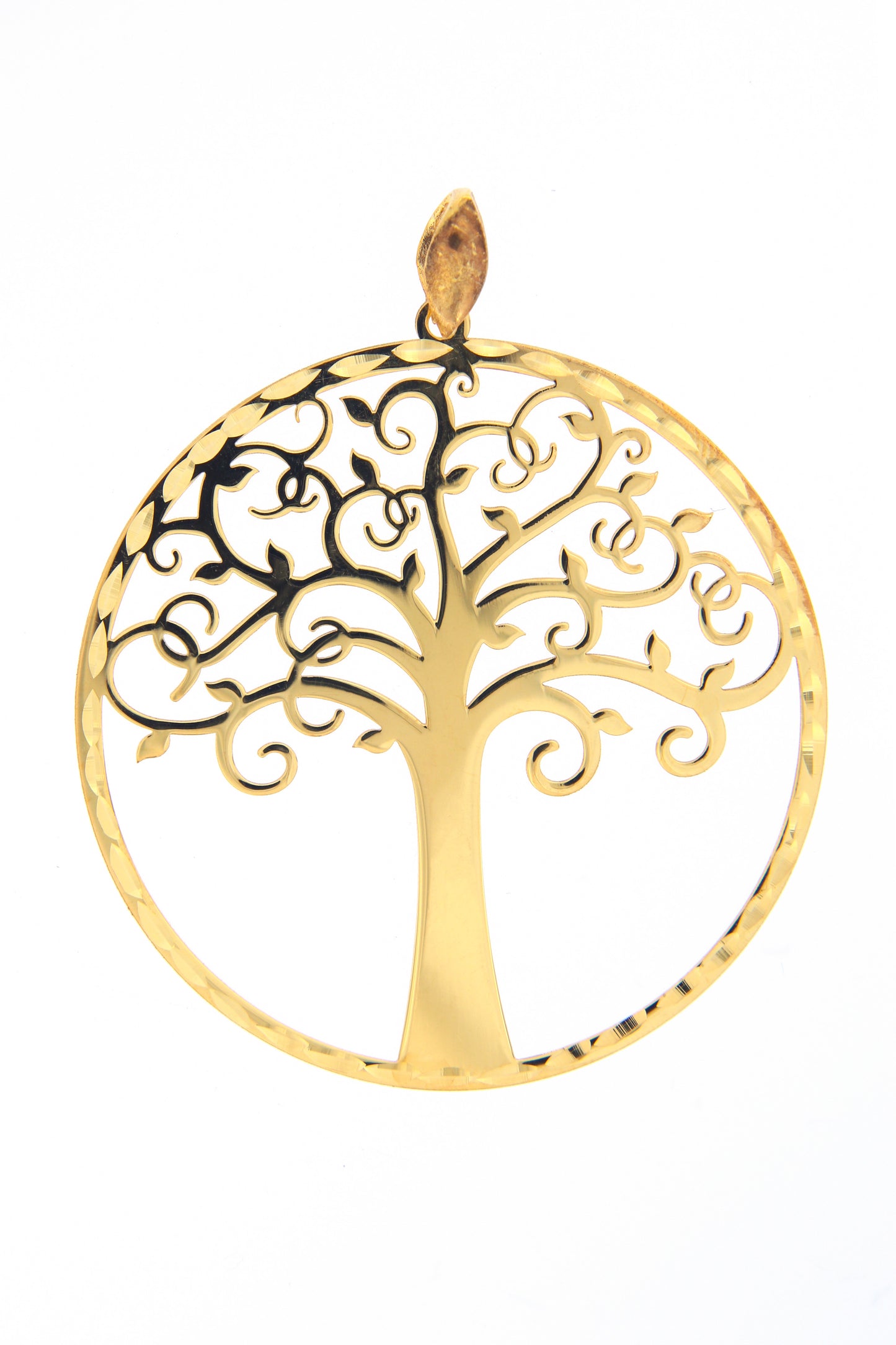 Ciondolo Albero della Vita in argento 925 rodiato. Diametro 4,5 cm