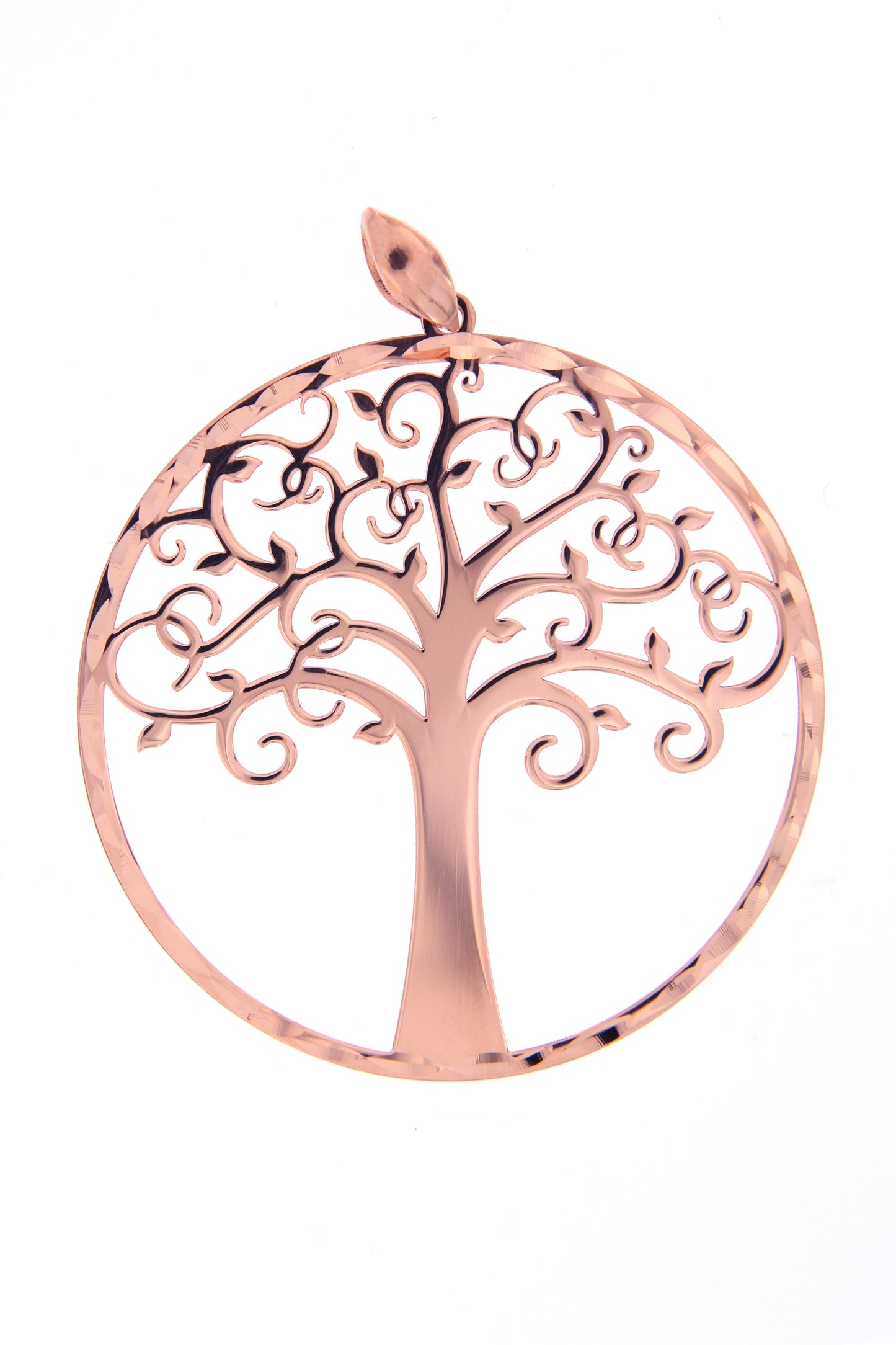Ciondolo Albero della Vita in argento 925 rodiato. Diametro 4,5 cm